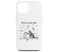 Ce Que Les Chats pensent Vraiment : Funny Physics Science Nerdy Cat Meme Coque pour iPhone 13