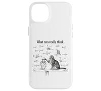 Ce Que Les Chats pensent Vraiment : Funny Physics Science Nerdy Cat Meme Coque pour iPhone 14 Plus