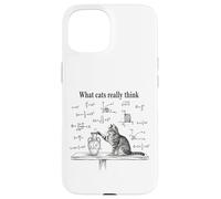 Ce Que Les Chats pensent Vraiment : Funny Physics Science Nerdy Cat Meme Coque pour iPhone 15
