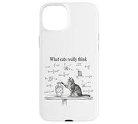 Ce Que Les Chats pensent Vraiment : Funny Physics Science Nerdy Cat Meme Coque pour iPhone 15 Plus