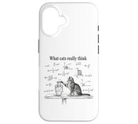 Ce Que Les Chats pensent Vraiment : Funny Physics Science Nerdy Cat Meme Coque pour iPhone 16