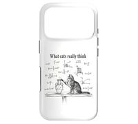 Ce Que Les Chats pensent Vraiment : Funny Physics Science Nerdy Cat Meme Coque pour iPhone 17 Pro