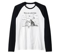 Ce Que Les Chats pensent Vraiment : Funny Physics Science Nerdy Cat Meme Manche Raglan