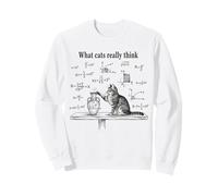 Ce Que Les Chats pensent Vraiment : Funny Physics Science Nerdy Cat Meme Sweatshirt