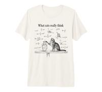 Ce Que Les Chats pensent Vraiment : Funny Physics Science Nerdy Cat Meme T-Shirt Haut de Gamme