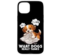 Ce Que Les Chiens pensent Vraiment, Shoe Chew Dog Lover Coque pour iPhone 15 Plus