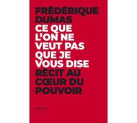 Ce que l'on ne veut pas que je vous dise - Frédérique Dumas - Florent Massot Eds - broché - Essai