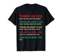 Ce que nous avons fait a construit cette ville prise de vue : The Shérif Start Funny T-Shirt