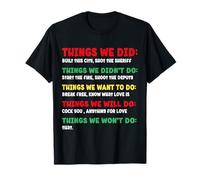 Ce que nous avons fait a construit cette ville prise de vue : The Shérif Start Funny T-Shirt