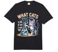 Ce Que pensent Vraiment Les Chats, Une Science Physique Amusante pour Les Amoureux des Chats Comfort Colors Adult Heavyweight T-Shirt