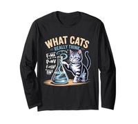 Ce Que pensent Vraiment Les Chats, Une Science Physique Amusante pour Les Amoureux des Chats Manche Longue