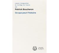 Ce que peut l'histoire - Patrick Boucheron - Collège de france - broché - Essai