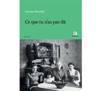 Ce que tu n’as pas dit Viviane Mazzichi (Auteur)