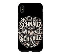 Ce Que Veut Le Schnauzer Schnauzer obtient Un Chien drôle Coque pour iPhone XS Max