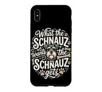 Ce Que Veut Le Schnauzer Schnauzer obtient Un Chien drôle Coque pour iPhone XS Max