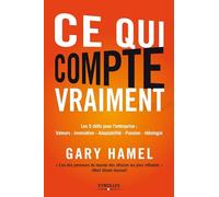 Ce qui compte vraiment. Les 5 défis pour l'entreprise : valeurs - innovation - adaptabilité - passion - idéologie.