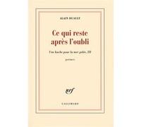 Ce qui reste après l'oubli - Alain Duault - Gallimard - broché - Poésie