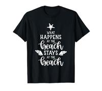 Ce Qui se Passe à la Plage Reste à la Plage en Vacances T-Shirt Graphique avec Valeur