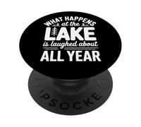 Ce Qui se Passe au lac n'est Plus qu'un Souvenir Amusant PopSockets PopGrip Adhésif