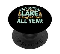Ce Qui se Passe au lac n'est Plus qu'un Souvenir Amusant PopSockets PopGrip Adhésif