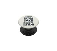 Ce Qui se Passe au lac n'est Plus qu'un Souvenir Amusant PopSockets PopGrip Adhésif