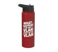 Ce qui se passe dans le VLAN reste dans le VLAN Funny VLAN Stainless Steel Insulated Water Bottle