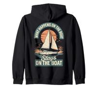 Ce qui se passe sur le bateau reste sur le bateau funny vintage Sweat à Capuche