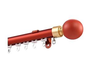 Ce Rail à Rideaux Simple et Robuste est idéal pour Le Bureau et Le Salon. Il Comprend Une Tringle à Rideaux Murale avec Embout décoratif, Disponible en Longueurs de 100 cm à 6 m (Couleur : r