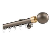 Ce Rail à Rideaux Simple et Robuste est idéal pour Le Bureau et Le Salon. Il se Fixe au Mur et est fourni avec Un Embout décoratif. Longueur : 1 à 6 m (Couleur : Champagne, Dimensions : 220