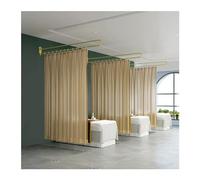 Ce Rideau de séparation pour Salon de beauté, avec Tringle de Support Murale en métal en Forme de U et Rideau Fin de 2 m de Haut, Offre Une intimité optimale (Couleur : Bleu-Vert, Taille : 2