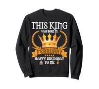 Ce Roi est né en février, Anniversaire Amusant, Papa, Papa Sweatshirt