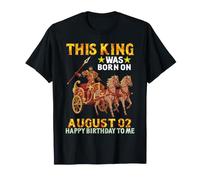 Ce Roi est né Le 02 août. Joyeux Anniversaire à Moi et à toi T-Shirt