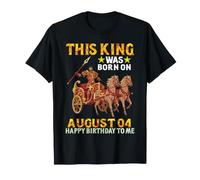 Ce Roi est né Le 04 août. Joyeux Anniversaire à Moi et à toi T-Shirt