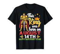 Ce Roi est né Le 14 août. Joyeux Anniversaire à toi T-Shirt