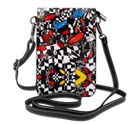 Ce sac à bandoulière léger et unisexe à rabat libère vos mains et est adapté pour les voyages, les vacances et une utilisation quotidienne., Art abstrait., Taille unique