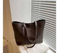 Ce sac à main vintage en cuir PU de couleur unie et de grande capacité est conçu pour les étudiantes, avec des doubles poignées et une fermeture éclair, ce qui en fait un choix parfait pour les voyage