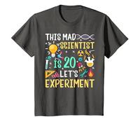Ce Scientifique Fou a 20 Ans d'anniversaire de Chimie T-Shirt, Enfant, Asphalte, 10 Ans