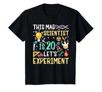 Ce Scientifique Fou a 20 Ans d'anniversaire de Chimie T-Shirt, Enfant, Noir, 8 Ans