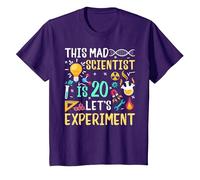 Ce Scientifique Fou a 20 Ans d'anniversaire de Chimie T-Shirt, Enfant, Violet, 8 Ans