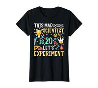 Ce Scientifique Fou a 20 Ans d'anniversaire de Chimie T-Shirt, Femme, Noir, M