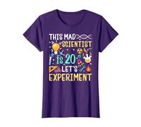 Ce Scientifique Fou a 20 Ans d'anniversaire de Chimie T-Shirt, Femme, Violet, XS