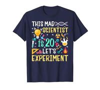 Ce Scientifique Fou a 20 Ans d'anniversaire de Chimie T-Shirt, Homme, Bleu Marine, XL