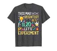 Ce Scientifique Fou a 20 Ans d'anniversaire de Chimie T-Shirt, Homme, Chiné Foncé, XL