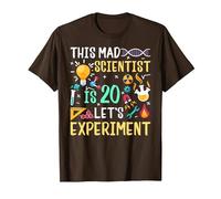 Ce Scientifique Fou a 20 Ans d'anniversaire de Chimie T-Shirt, Homme, Marron, XXL