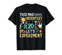 Ce Scientifique Fou a 20 Ans d'anniversaire de Chimie T-Shirt, Homme, Noir, XXL