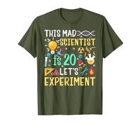 Ce Scientifique Fou a 20 Ans d'anniversaire de Chimie T-Shirt, Homme, Olive, XXL