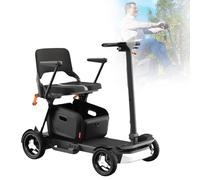 Ce Scooter De Mobilité Électrique Pliable, Compact Et Portable À Quatre Roues Convient À Une Utilisation À Domicile Et en Voyage, Et Peut Être Utilisé par Les Adultes. White,20A