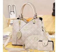 Ce set populaire de 3 pièces de sac mère-fille de cette année, un grand sac fourre-tout décontracté classique pour femme, un sac à main élégant et de haute qualité en jacquard pour femme Motif monogra