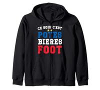 Ce Soir C'est potes bières Foot Supporter Football Sweat à Capuche