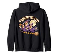 Ce Soir, Nous volons avec Funny Witchy Chickens Spooky Farm Halloween Sweat à Capuche